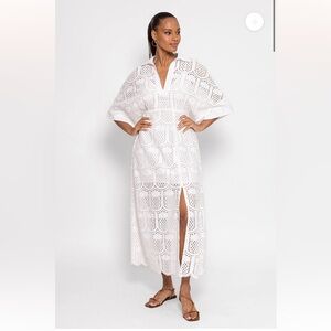 Sundress soidee long dress eyelet white size xs/s